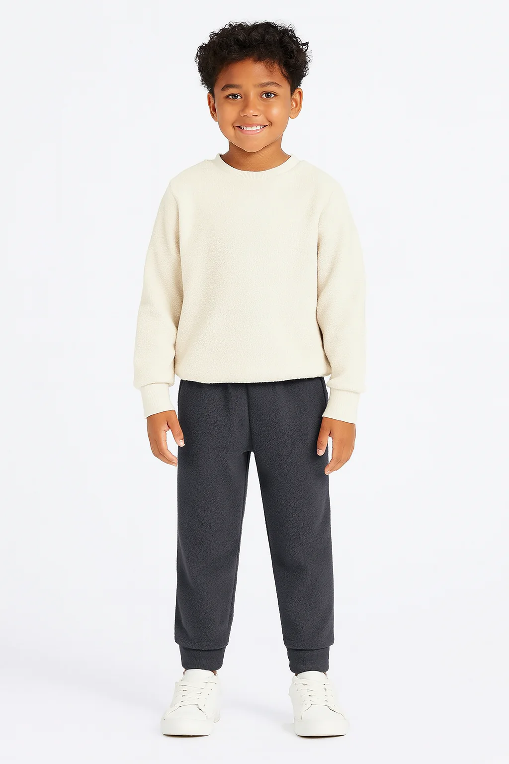 Toddler Boys Elastic Waist & Cuffed Ankles Fleece Sweatpants - Image 3