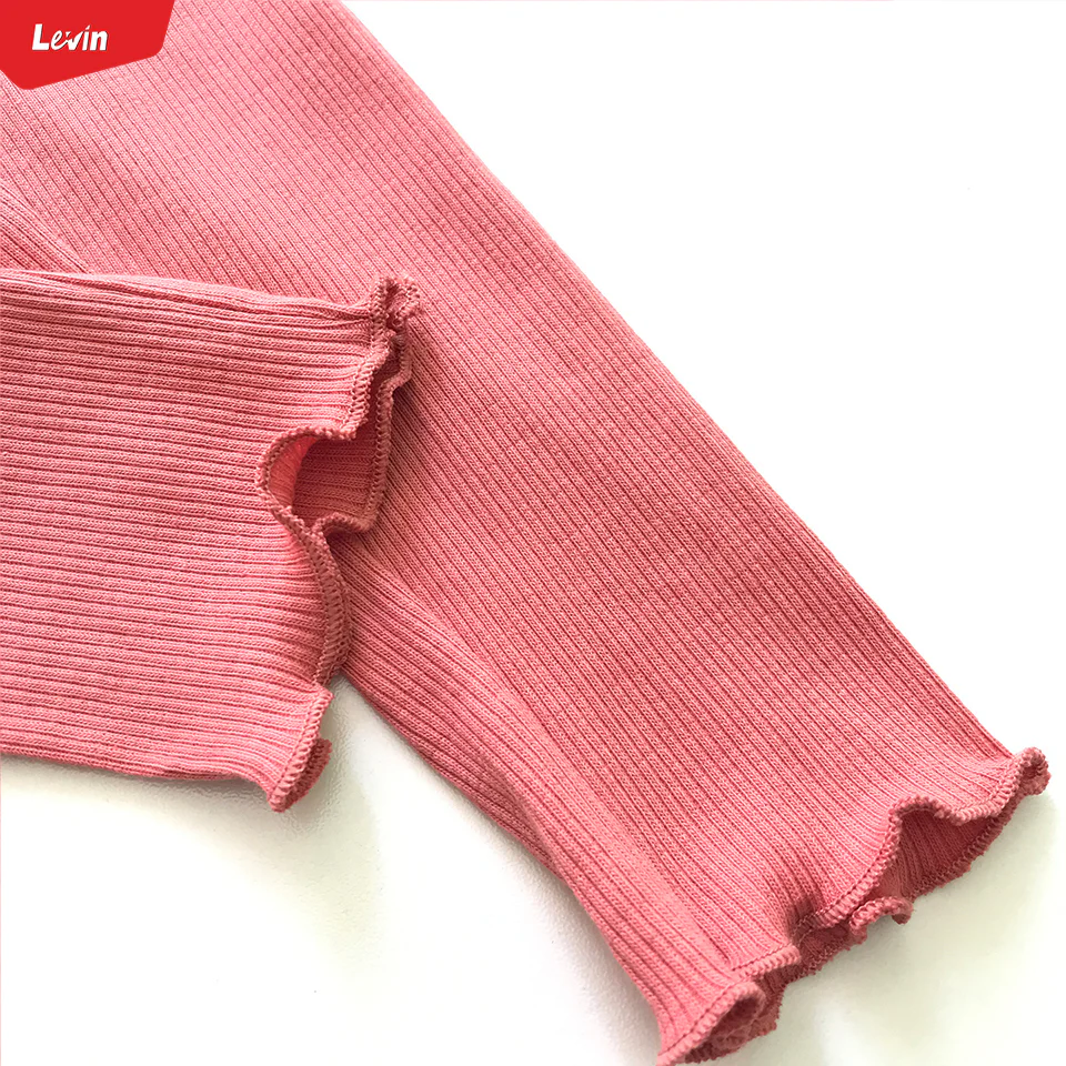 Toddler Girl Cotton Ribbed Lettuce Cuff Full-Length Leggings - Image 6