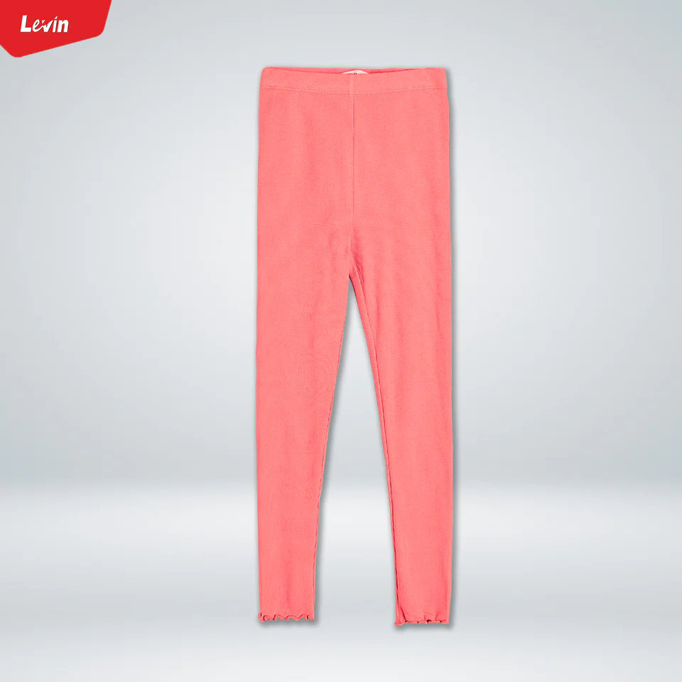Toddler Girl Cotton Ribbed Lettuce Cuff Full-Length Leggings - Image 9