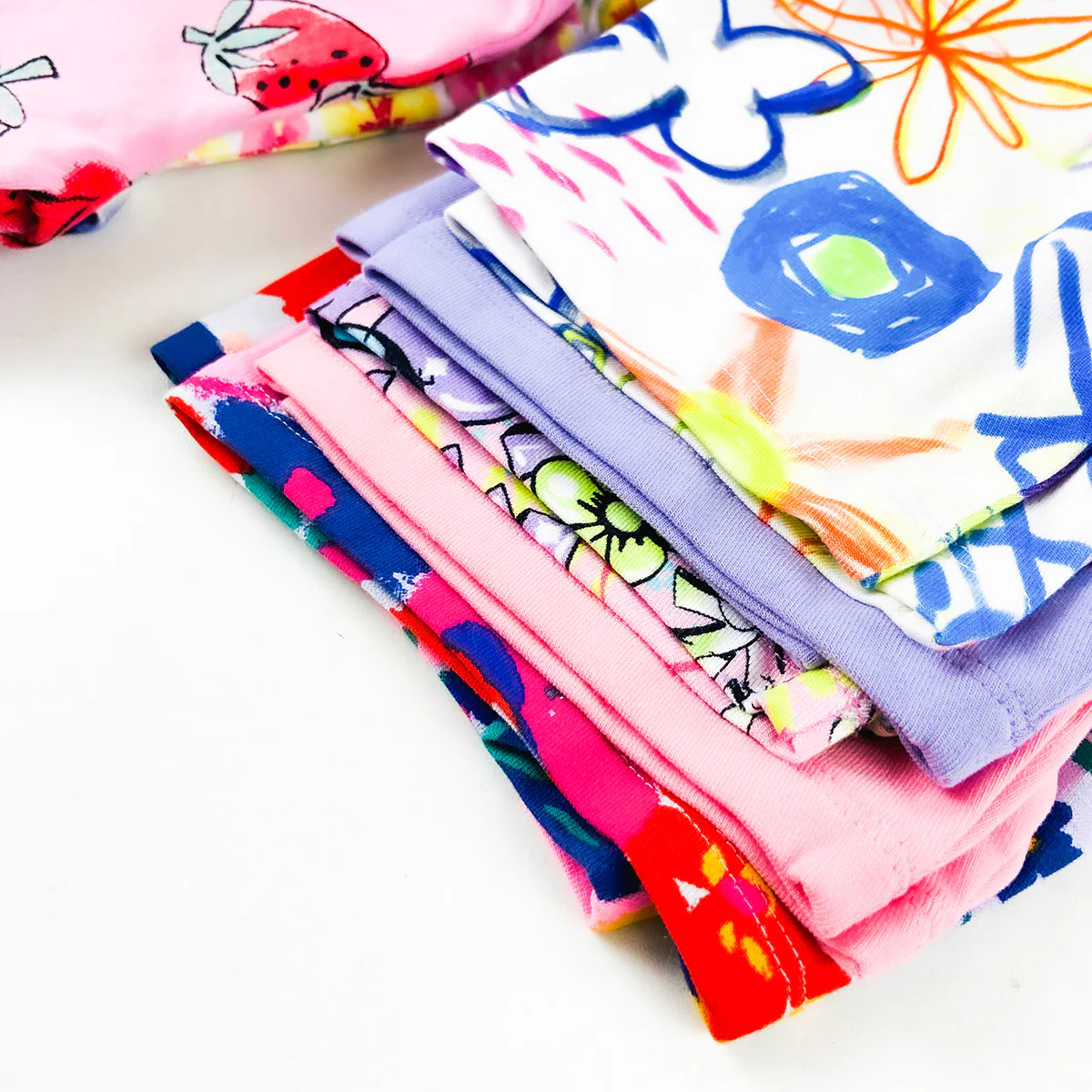 Pack of 3 Toddlers and Young Girls Cotton Cycle Shorts - Image 27