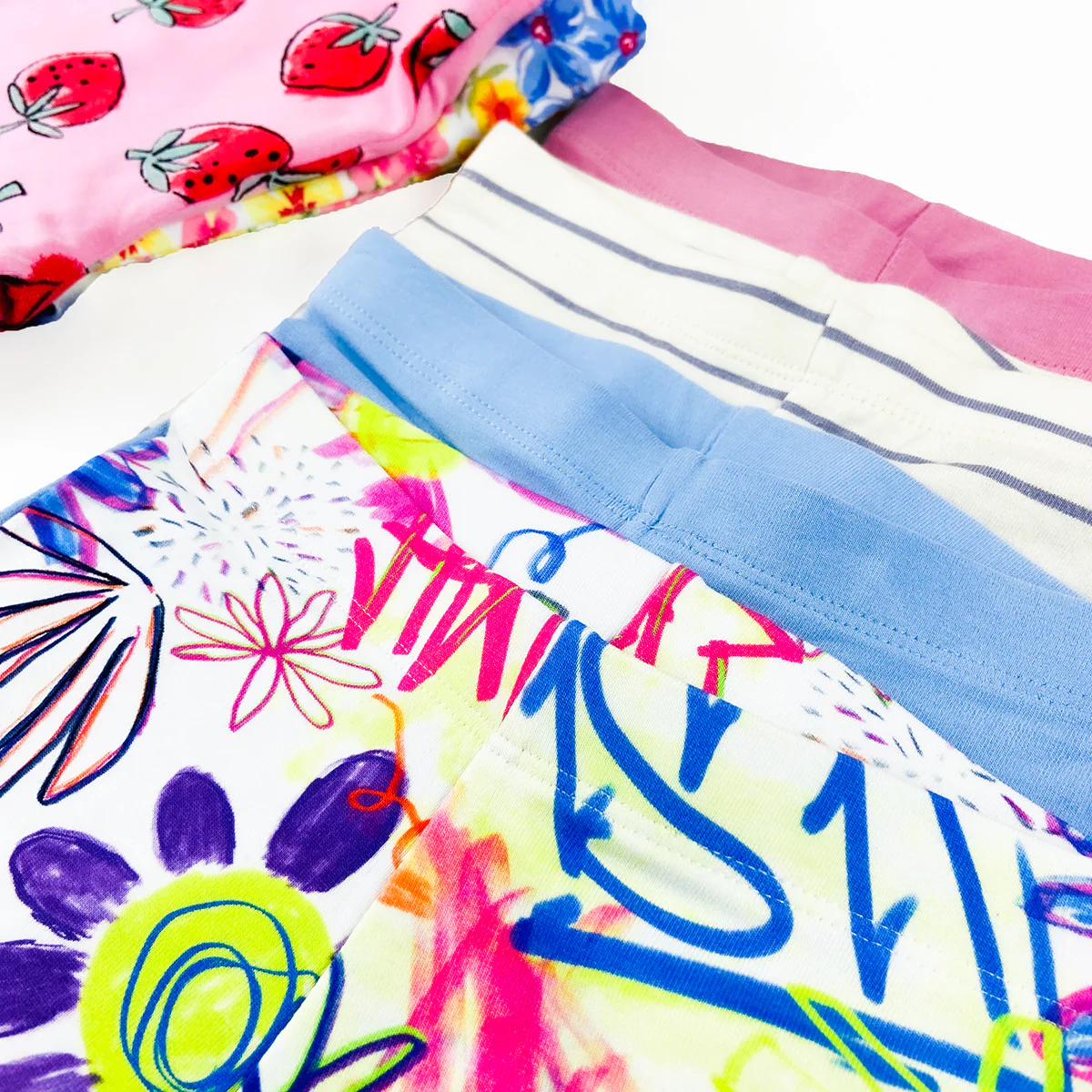 Pack of 3 Toddlers and Young Girls Cotton Cycle Shorts - Image 28