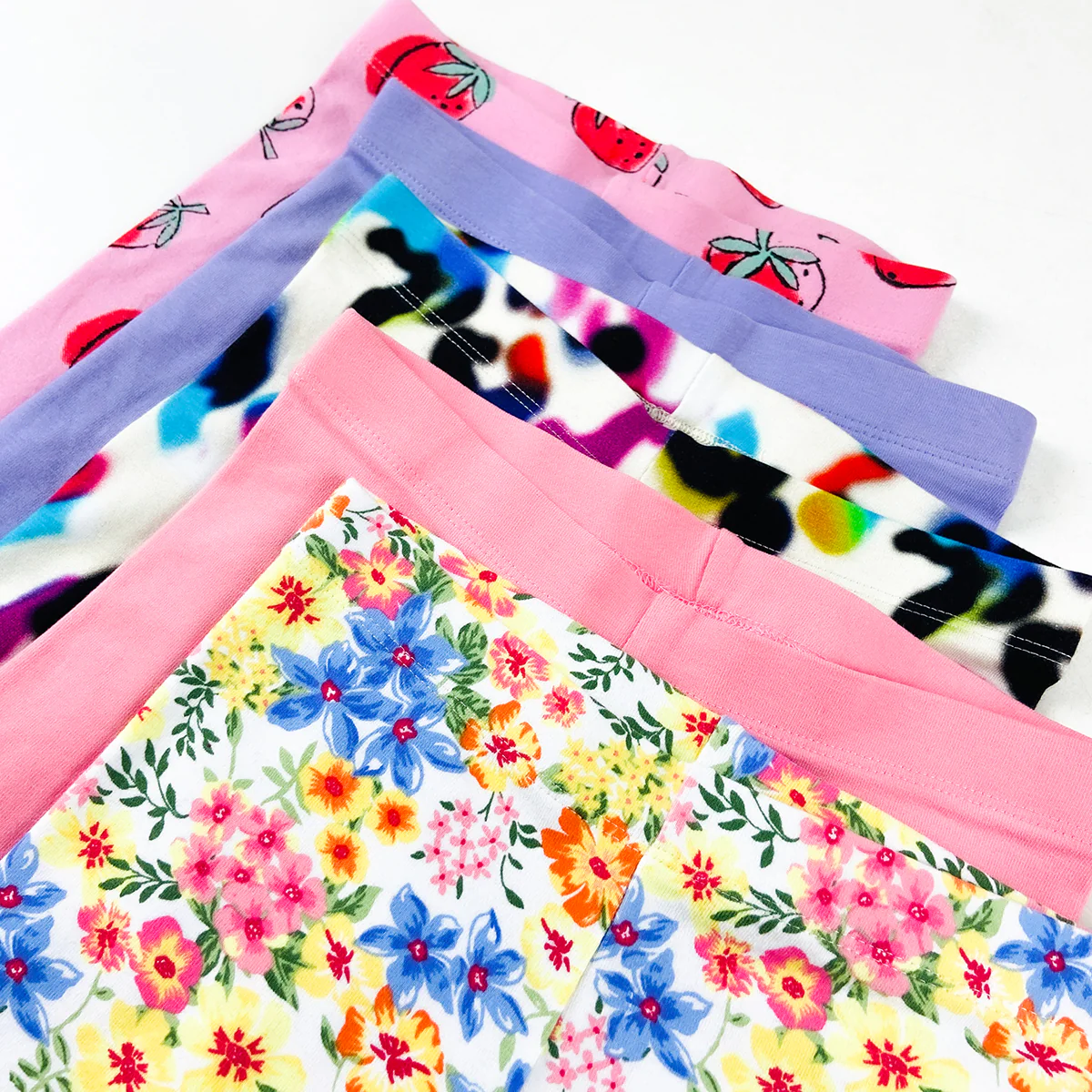 Pack of 3 Toddlers and Young Girls Cotton Cycle Shorts - Image 30