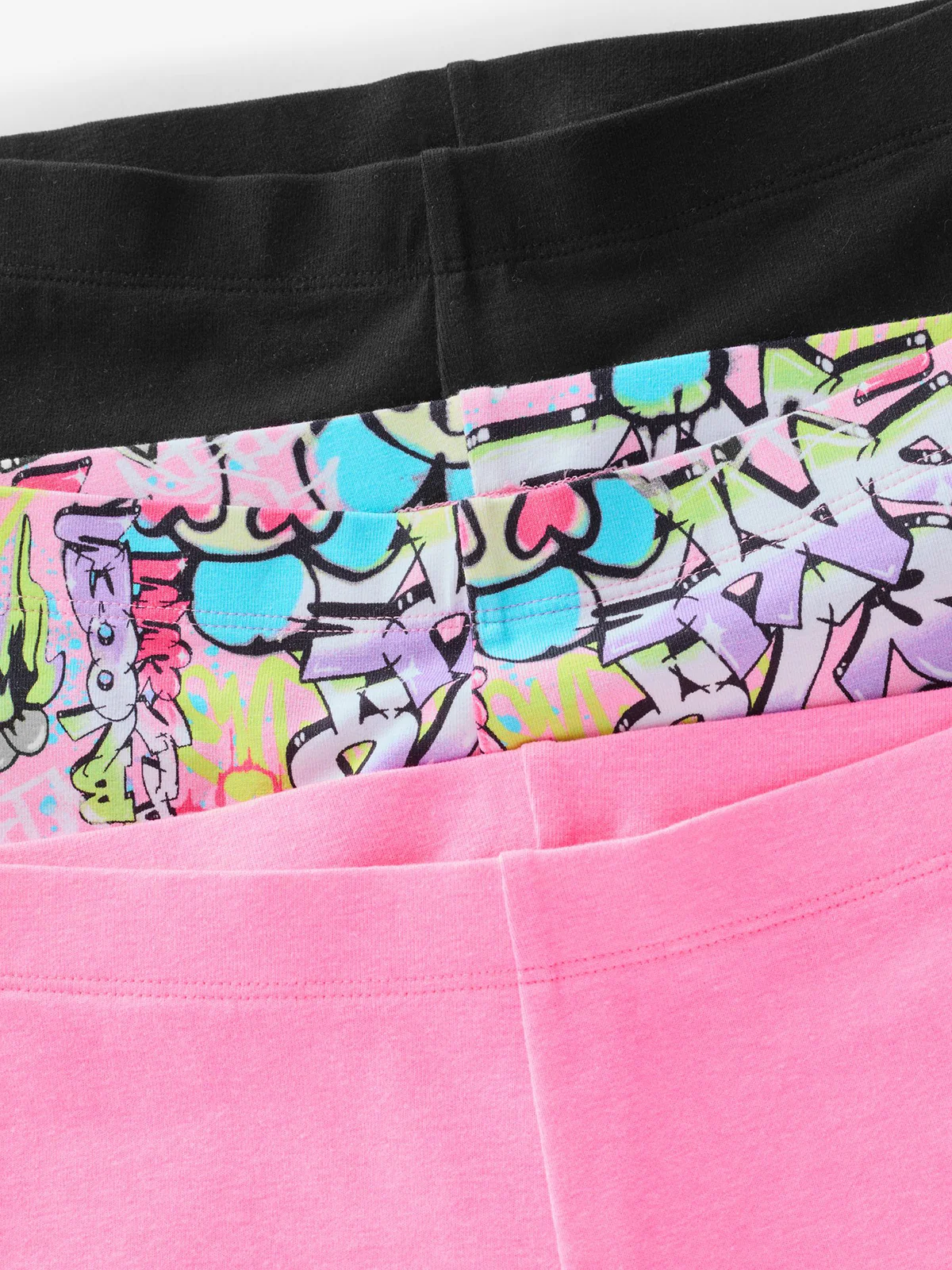 Pack of 3 Toddlers and Young Girls Cotton Cycle Shorts - Image 8