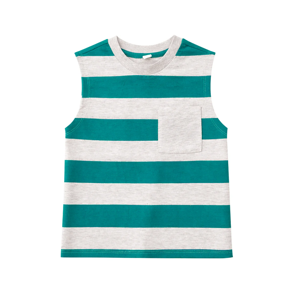 Toddlers Boys Premium Cotton Sleeveless Tank Top with Chest Pocket - Image 13