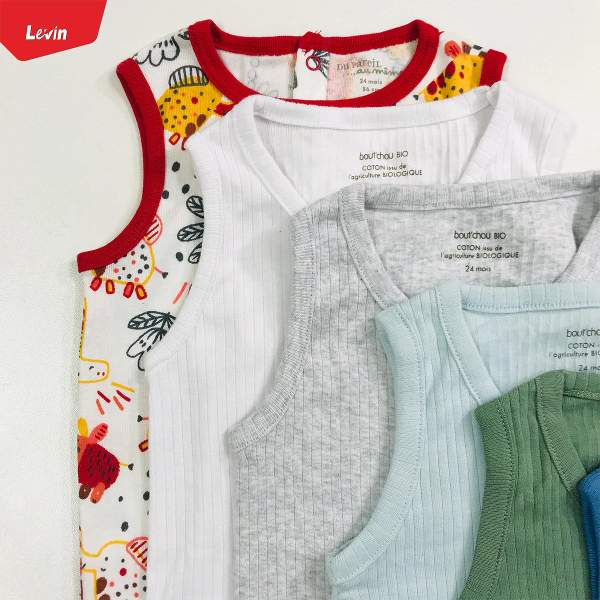 Unisex Baby Organic Cotton Sleeveless Camisole Romper - Image 3