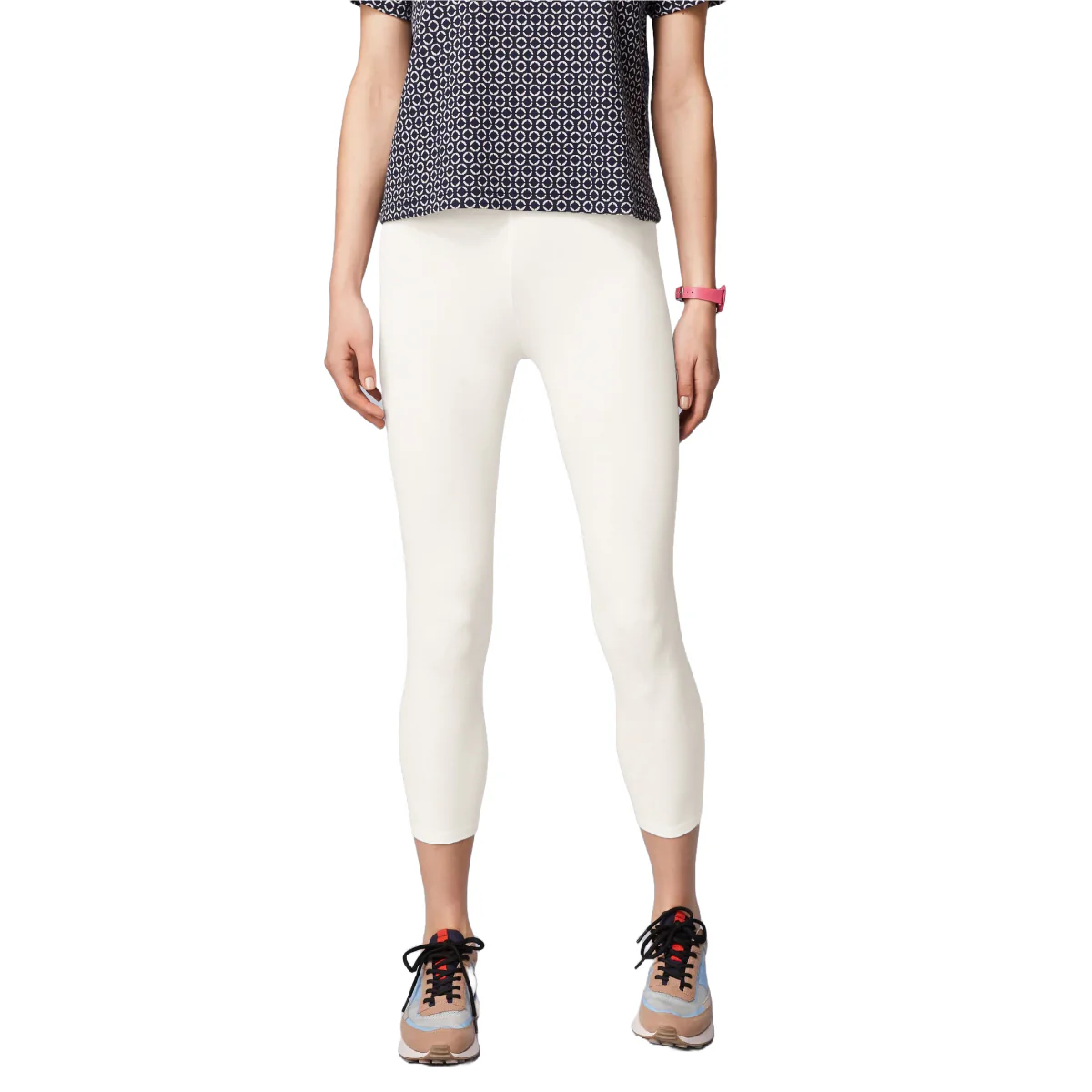 Women Basic Cotton Cropped Length Leggings - Image 10