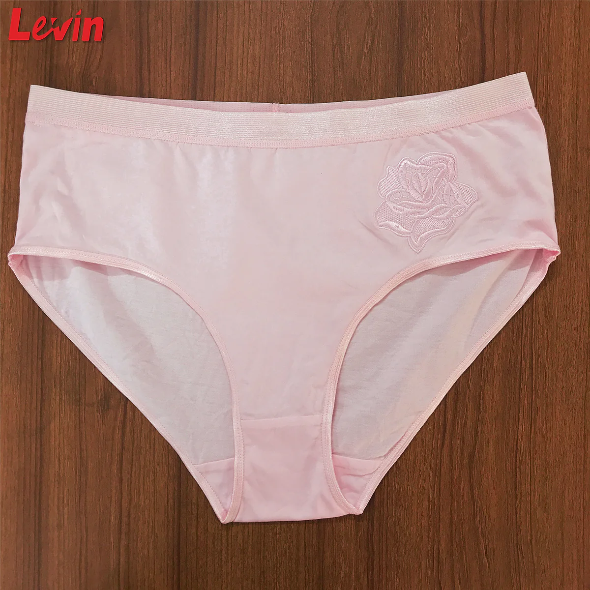 Women’s Cotton High Waist Full Back Coverage Classic Brief With Floral Embroidery - Image 7