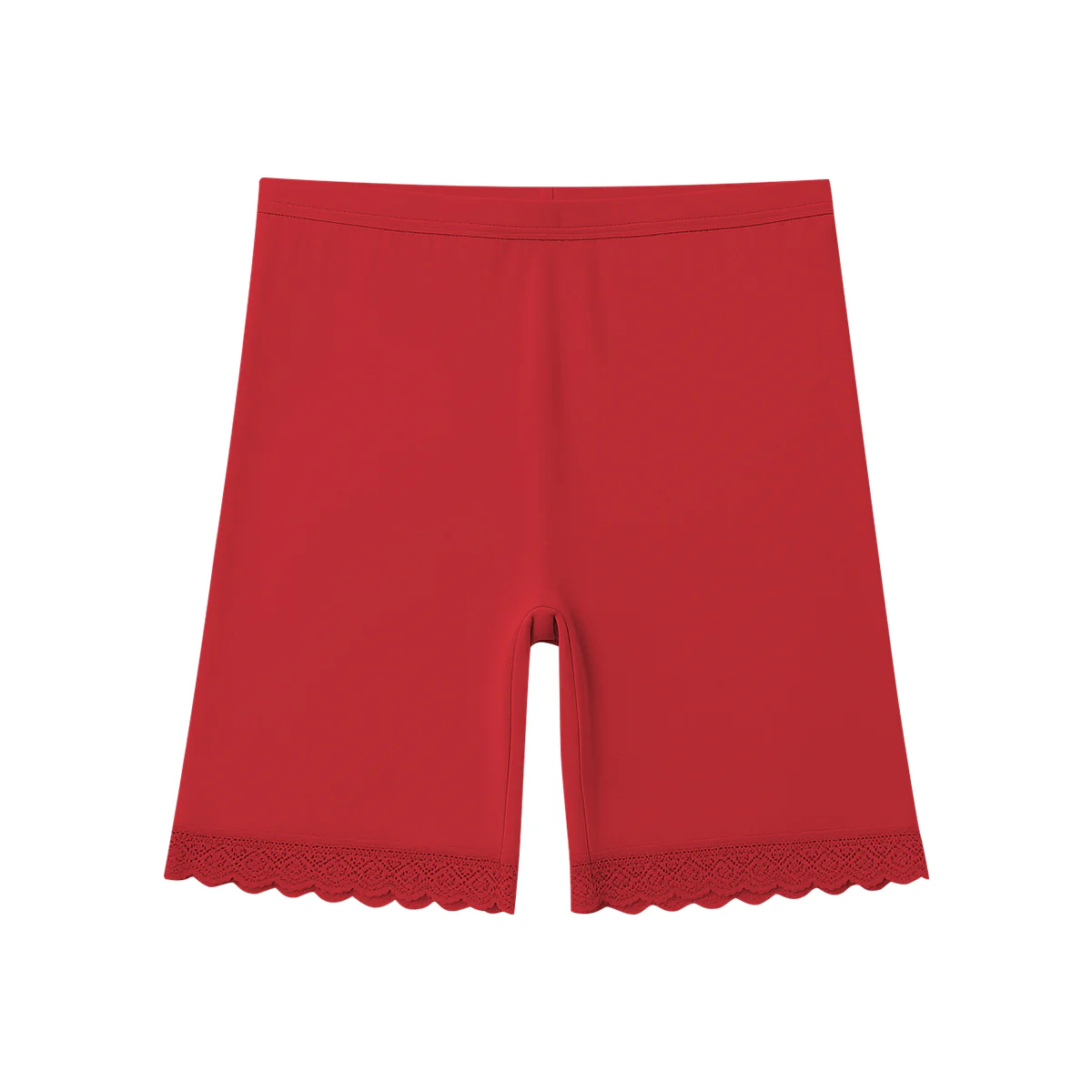 Women’s Cotton Mid Waist Lace Trim Stretch Shorts - Image 13