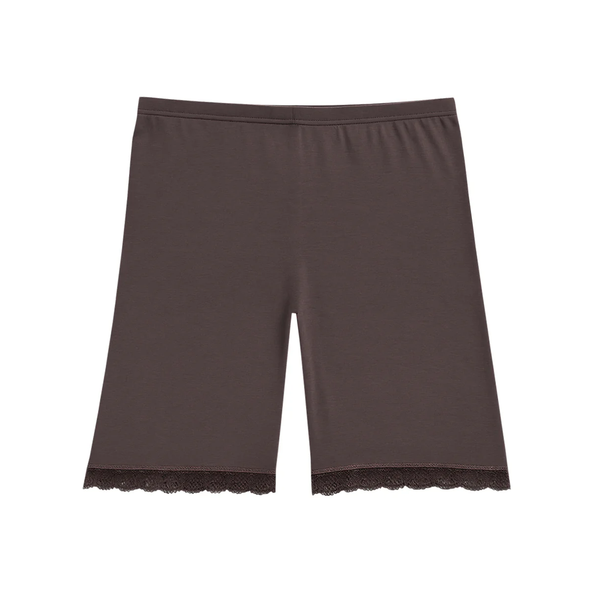 Women’s Cotton Mid Waist Lace Trim Stretch Shorts - Image 14