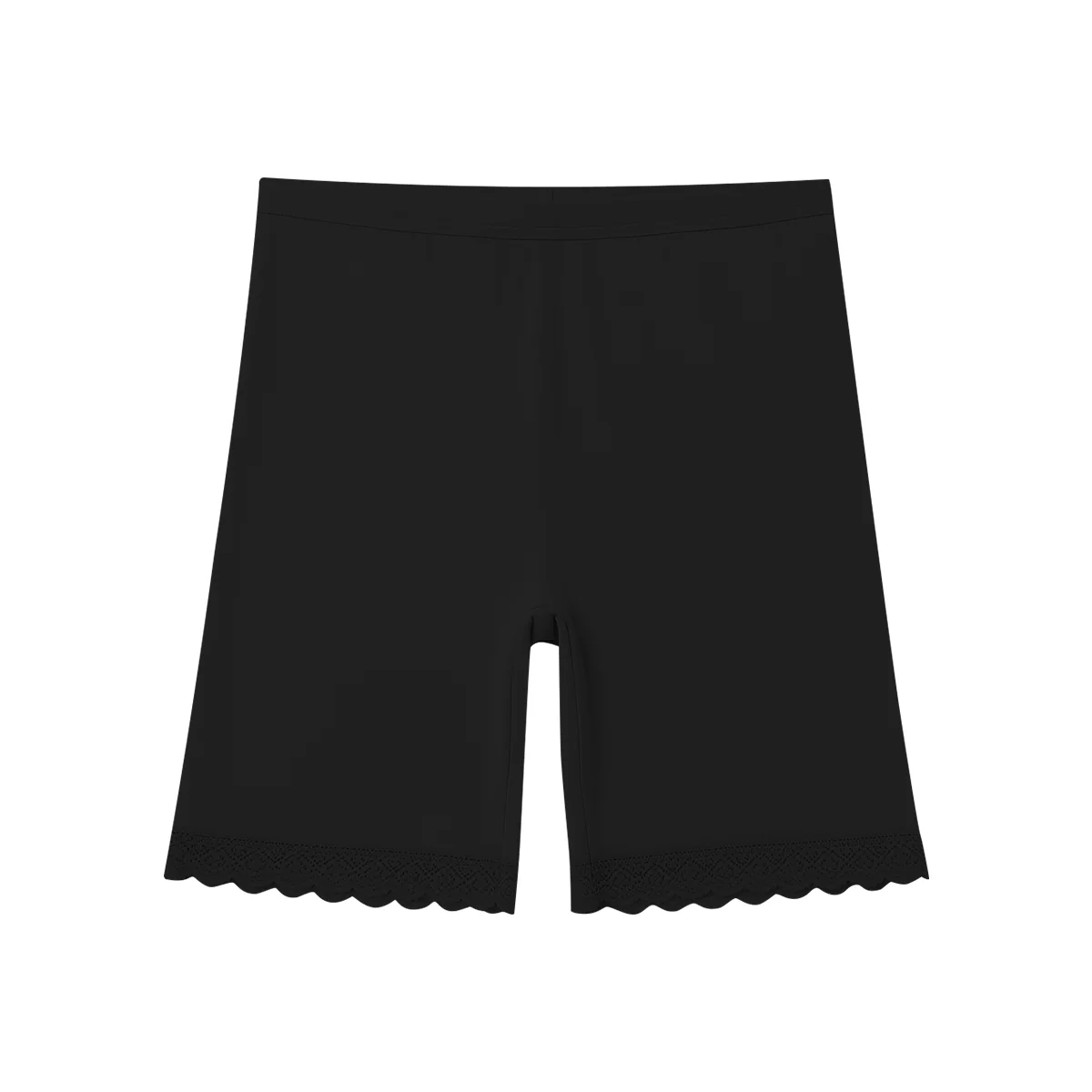 Women’s Cotton Mid Waist Lace Trim Stretch Shorts - Image 17