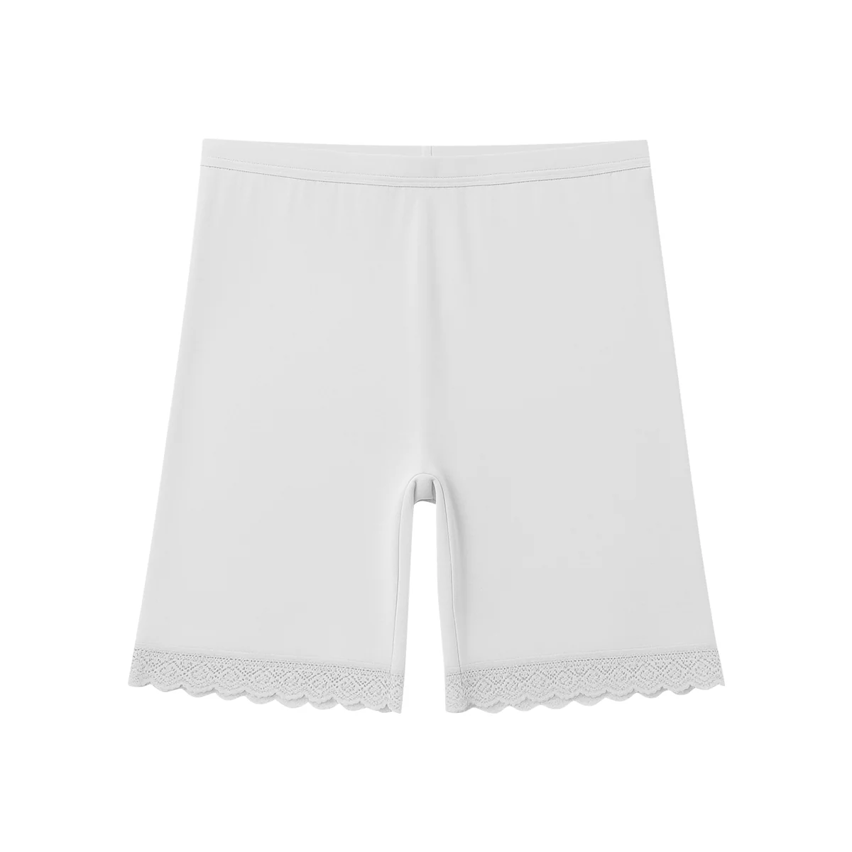 Women’s Cotton Mid Waist Lace Trim Stretch Shorts - Image 18