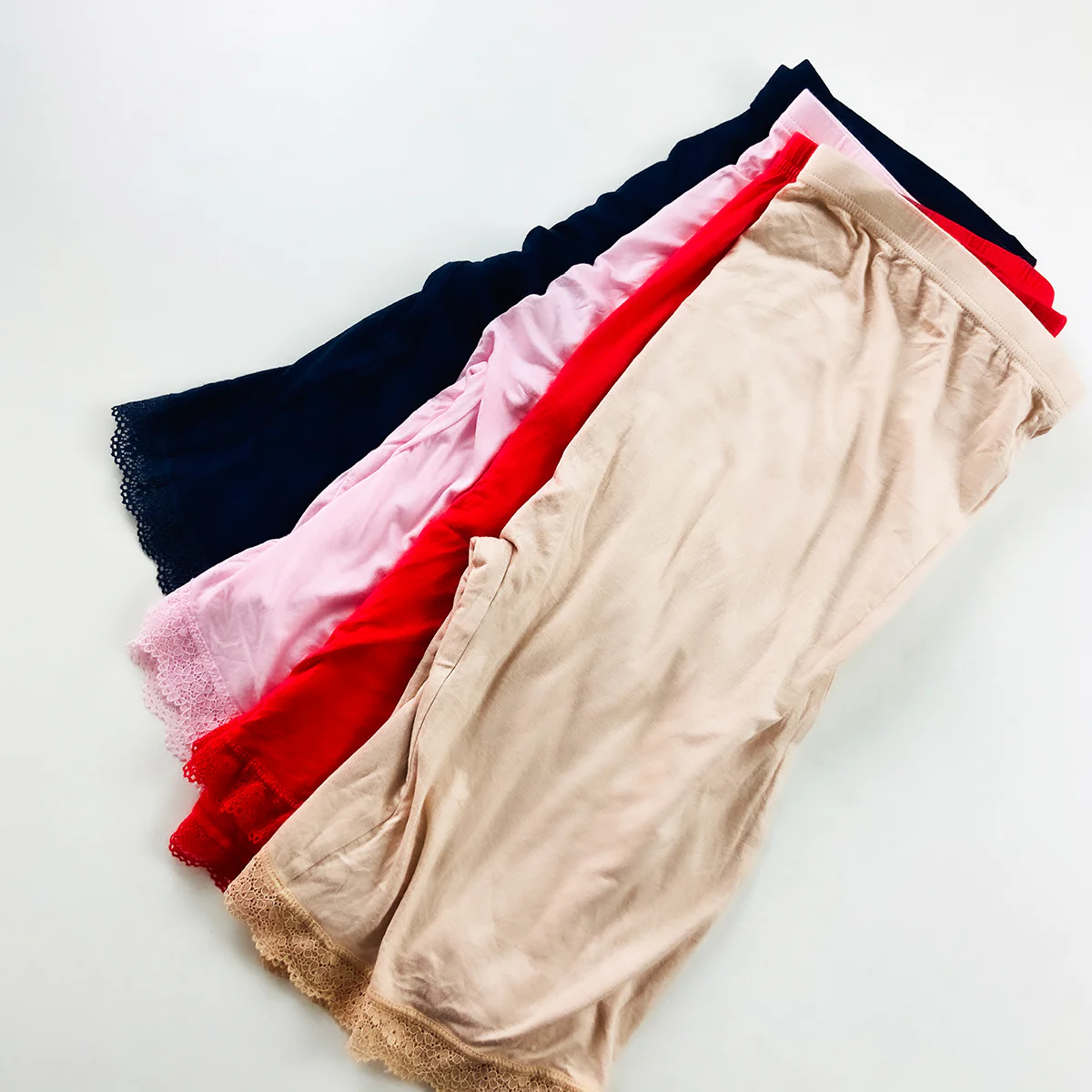 Women’s Cotton Mid Waist Lace Trim Stretch Shorts - Image 9