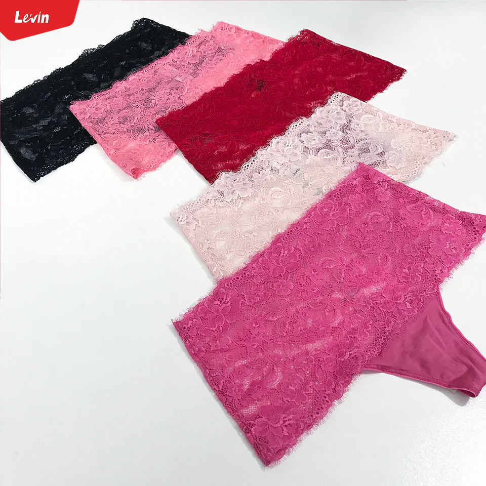 Women’s High Waisted Lace Top Sexy Thongs - Image 18