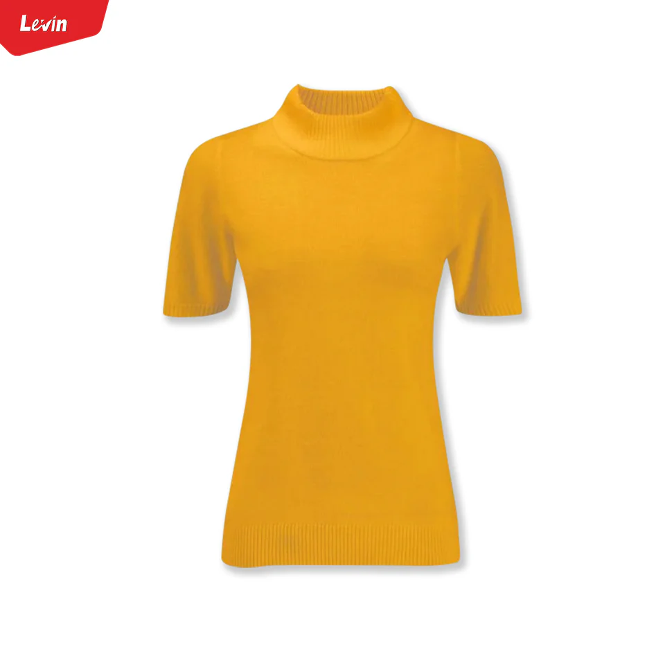 Women’s Mock Neck Half Sleeve Knitted Sweater - Image 9