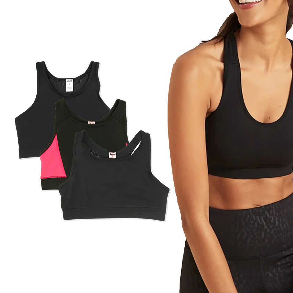 Womens Non Padded Racerback Compression T-Back Sports Bra - Image 18