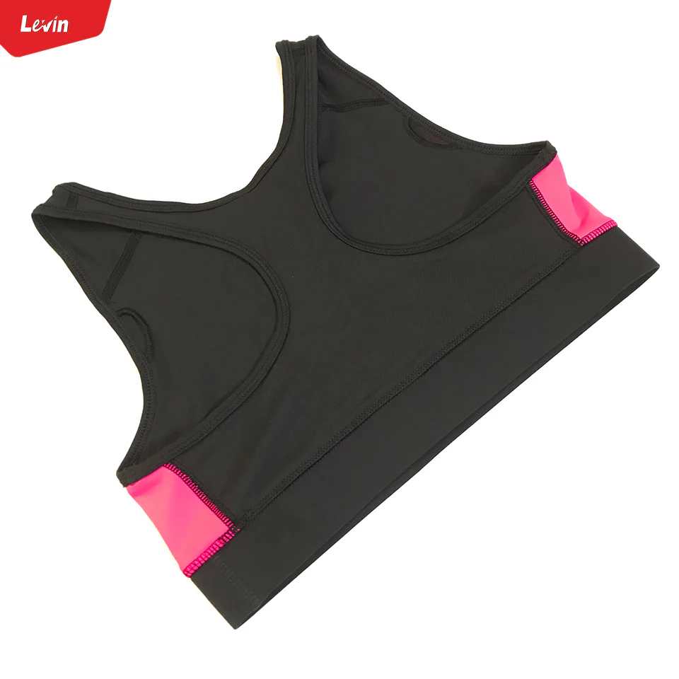 Womens Non Padded Racerback Compression T-Back Sports Bra - Image 5