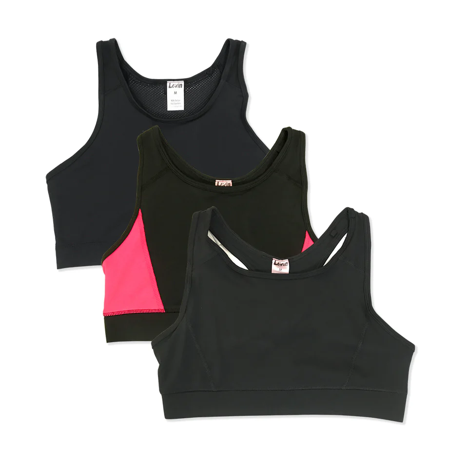 Womens Non Padded Racerback Compression T-Back Sports Bra - Image 7