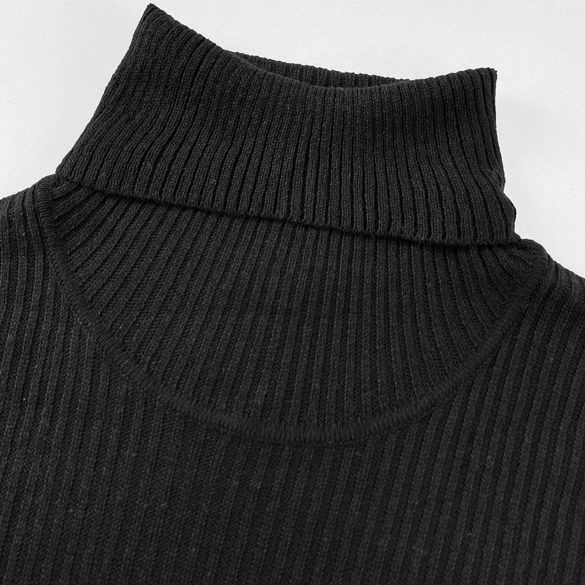Womens Ribbed Knit Turtleneck Soft Stretch Sweater - Image 11