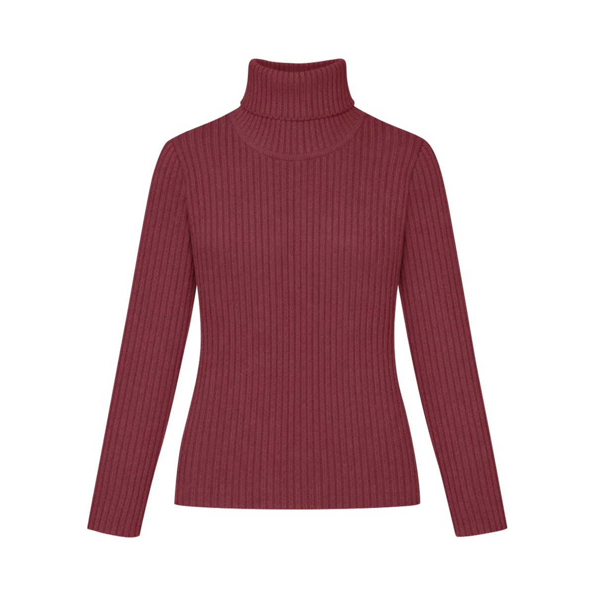 Womens Ribbed Knit Turtleneck Soft Stretch Sweater - Image 16