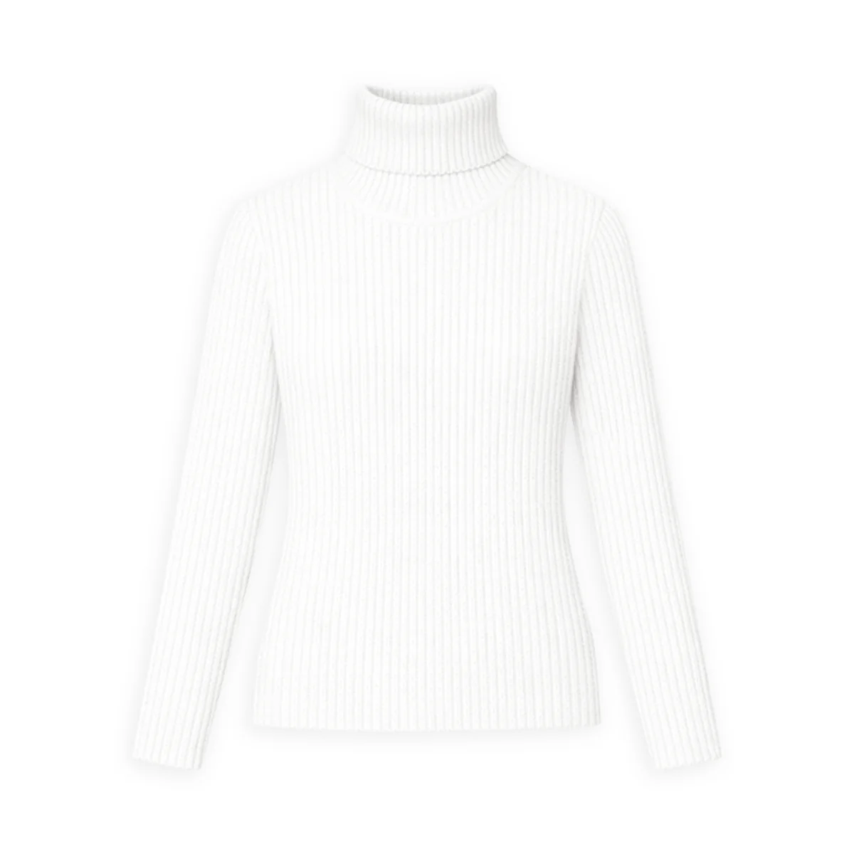Womens Ribbed Knit Turtleneck Soft Stretch Sweater - Image 17