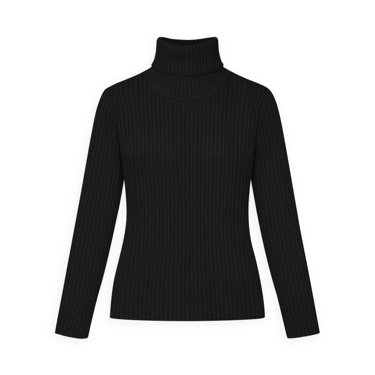 Womens Ribbed Knit Turtleneck Soft Stretch Sweater - Image 19