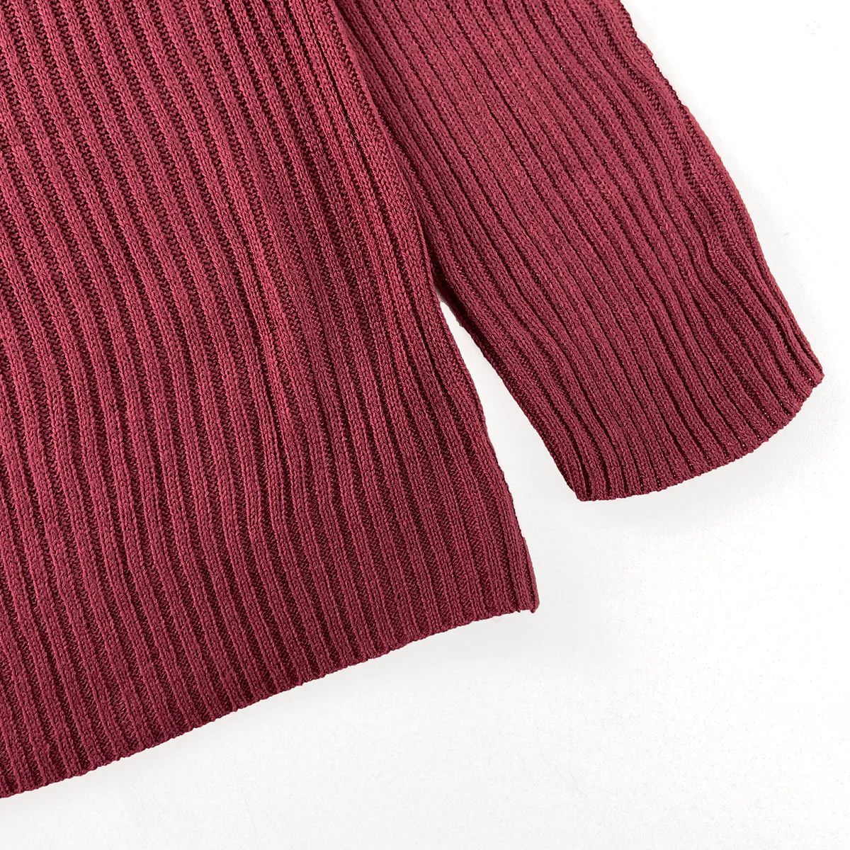 Womens Ribbed Knit Turtleneck Soft Stretch Sweater - Image 8