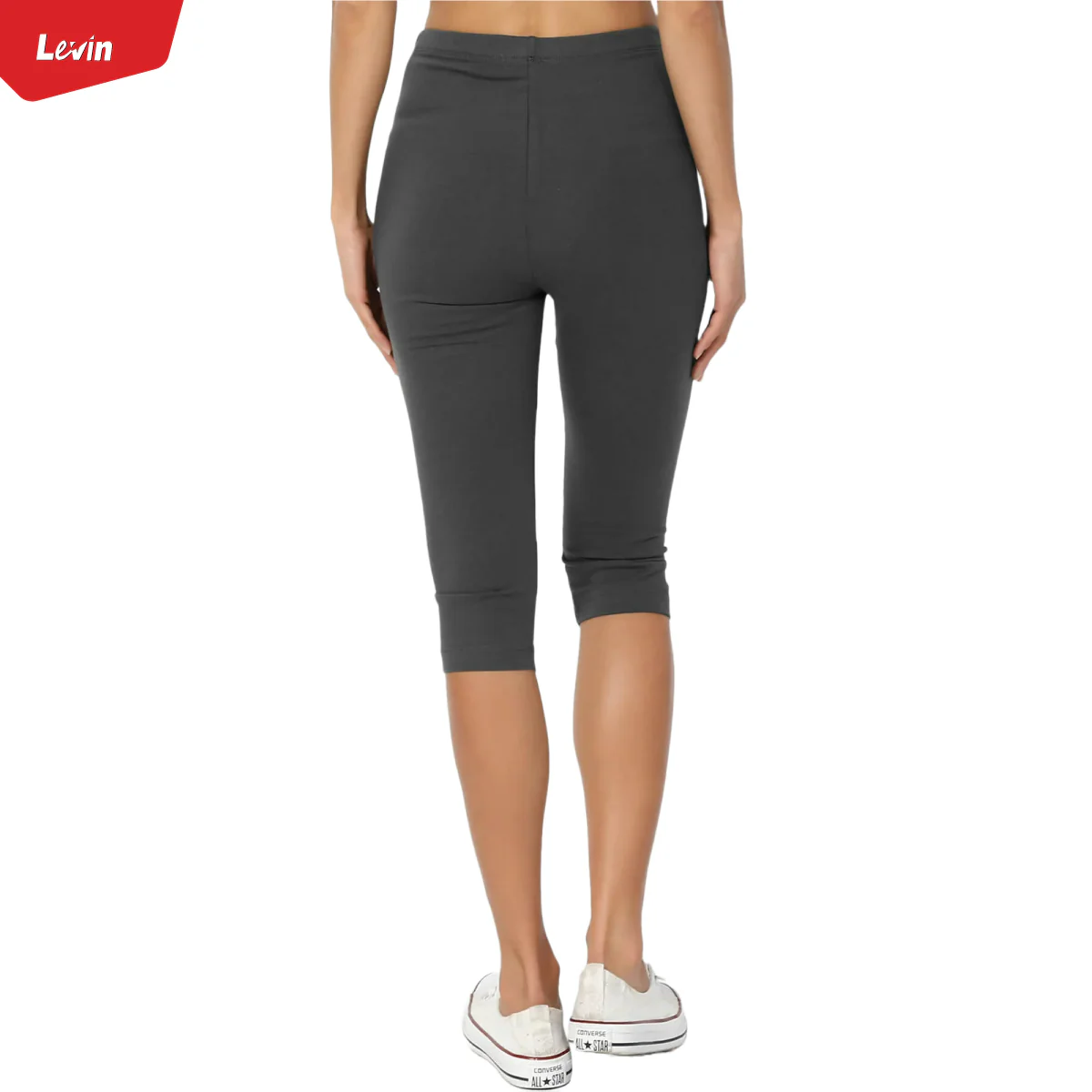 Women's 3/4 Basic Cotton Capri Leggings - Image 16