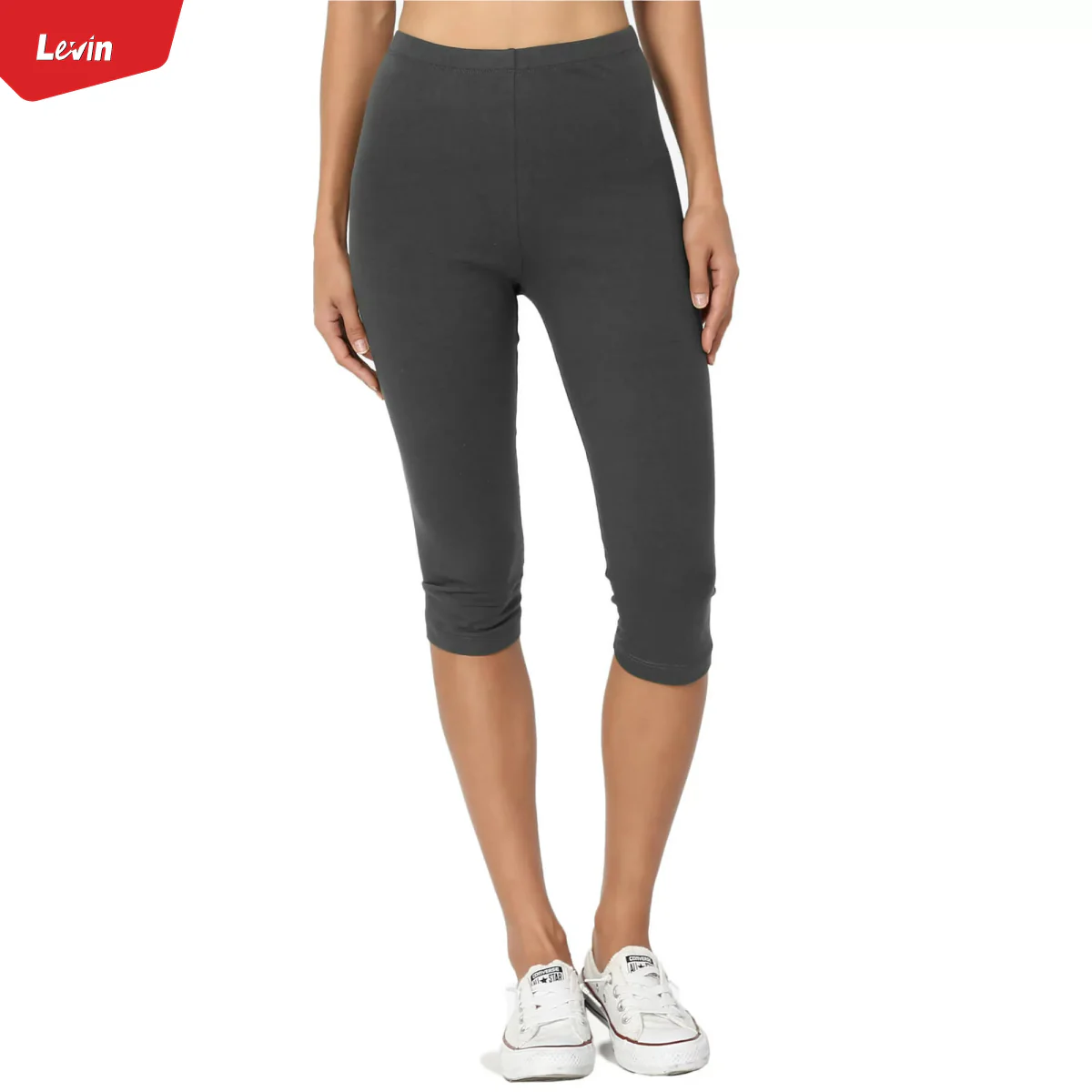 Women's 3/4 Basic Cotton Capri Leggings - Image 6