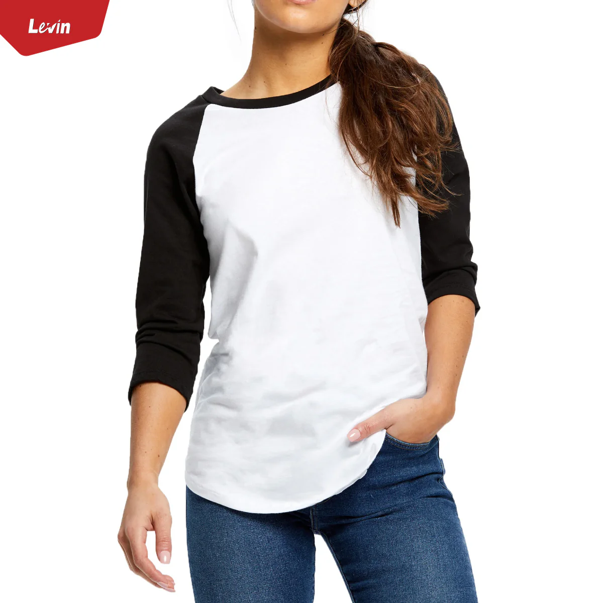 Women's 3/4 Raglan Sleeve Casual T-Shirt - Image 7
