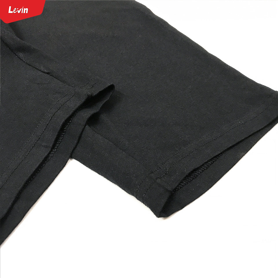 Womens Black Stretch Cotton Biker Shorts - Image 5