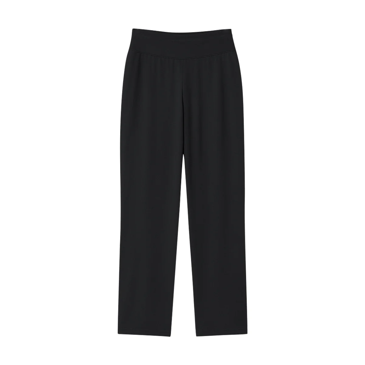 Women's Maternity Black Cotton Wide-Leg Leggings