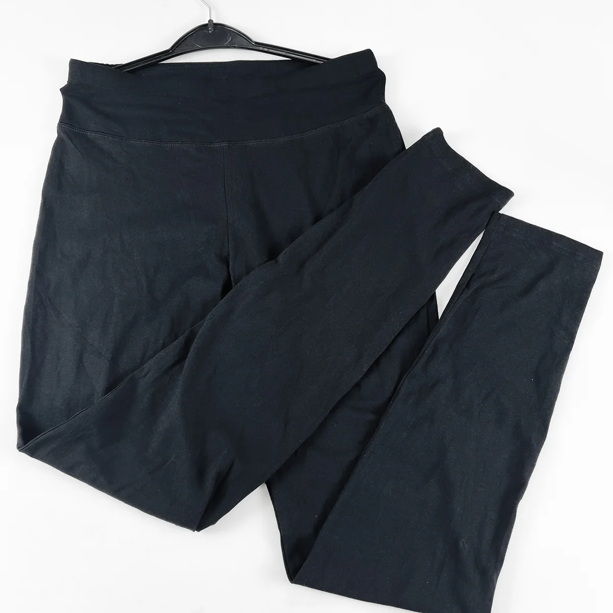 Women's Maternity Black Cotton Wide-Leg Leggings - Image 2