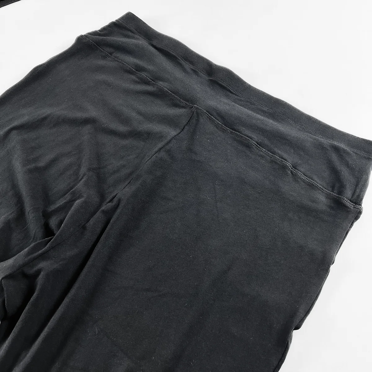 Women's Maternity Black Cotton Wide-Leg Leggings - Image 4