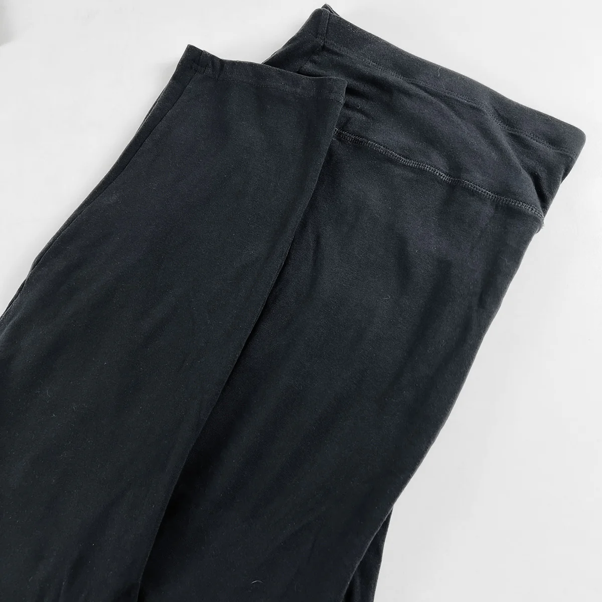 Women's Maternity Black Cotton Wide-Leg Leggings - Image 9