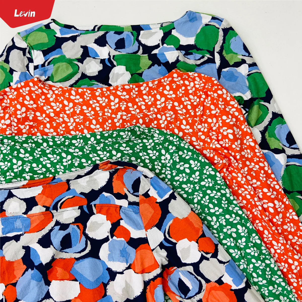 Womens Boat Neck Long Sleeve Printed Top - Image 12