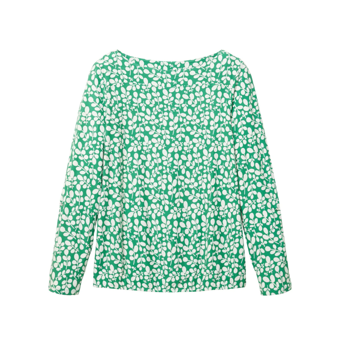 Womens Boat Neck Long Sleeve Printed Top - Image 13