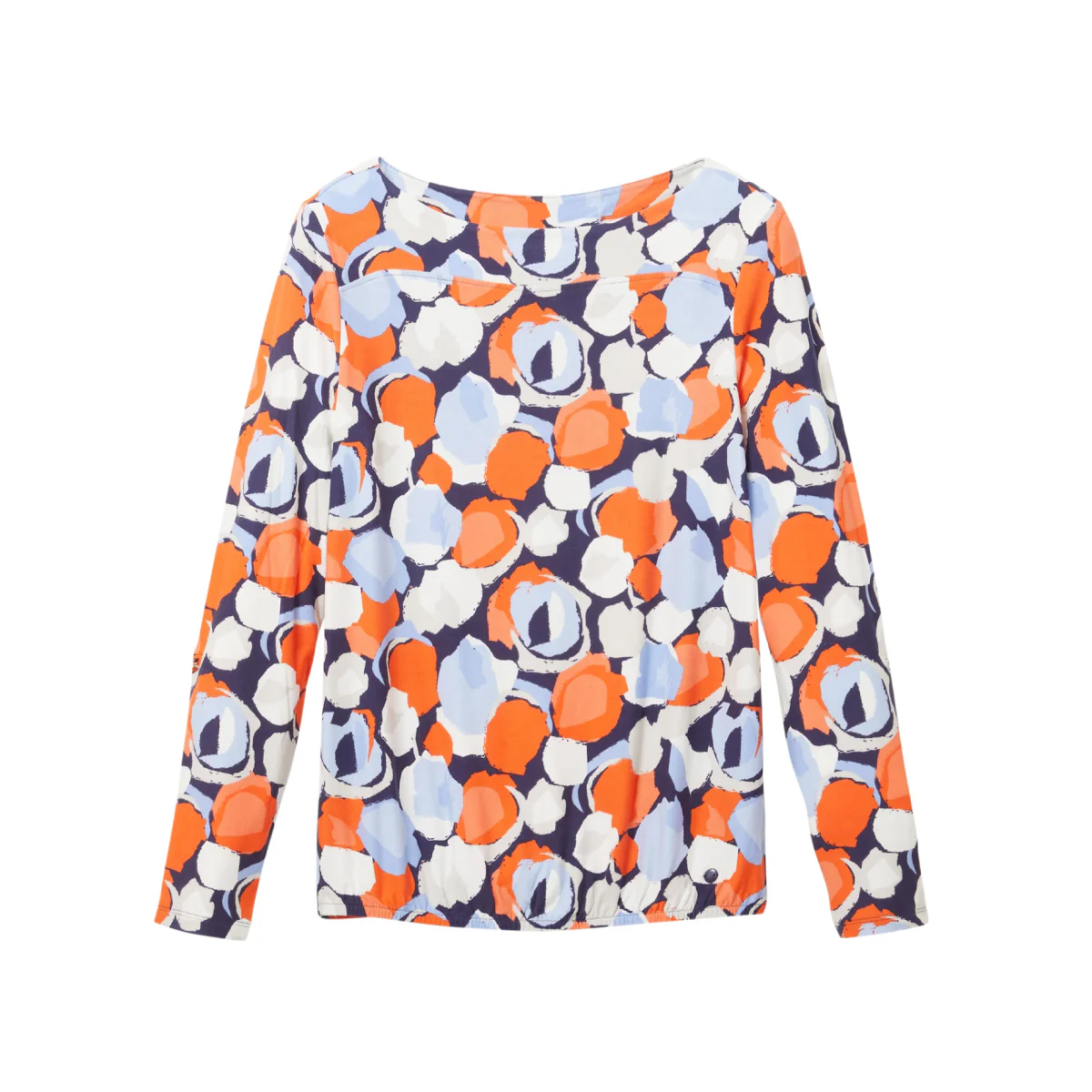 Womens Boat Neck Long Sleeve Printed Top - Image 15