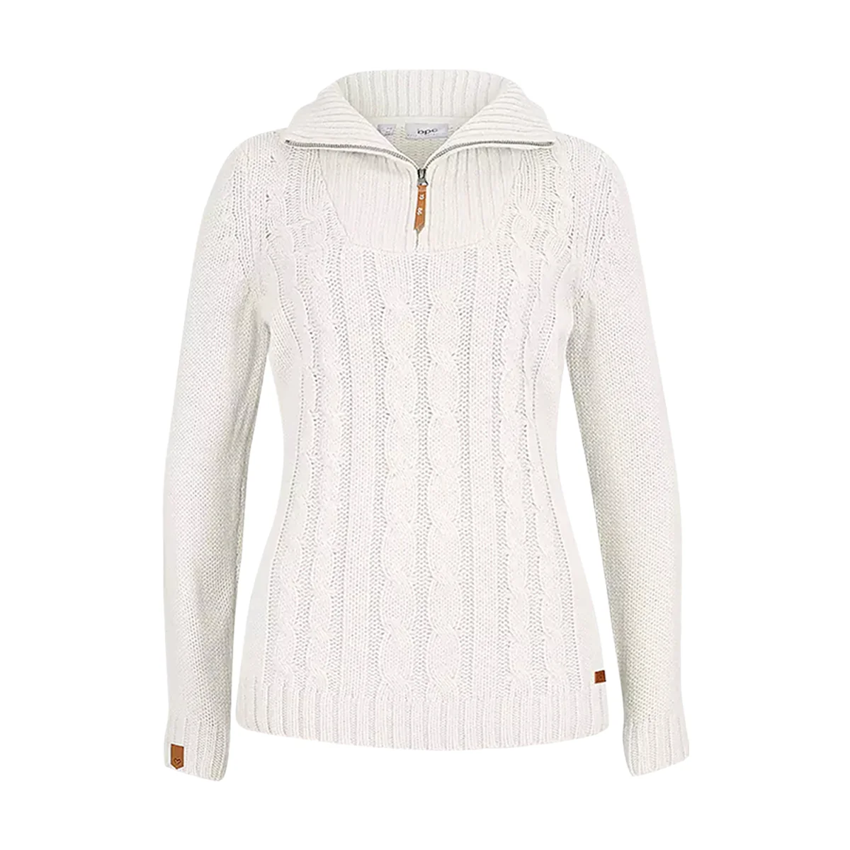 Womens Cable Knit Quarter Zip Pullover Sweater - Image 16