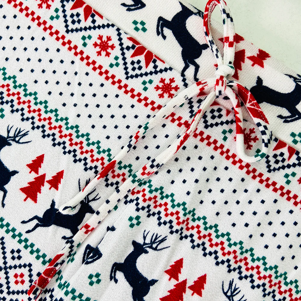 Womens Casual Printed Holiday Cozy Pajama Joggers - Image 4
