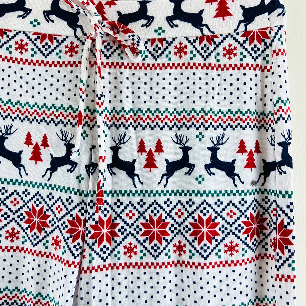 Womens Casual Printed Holiday Cozy Pajama Joggers - Image 9