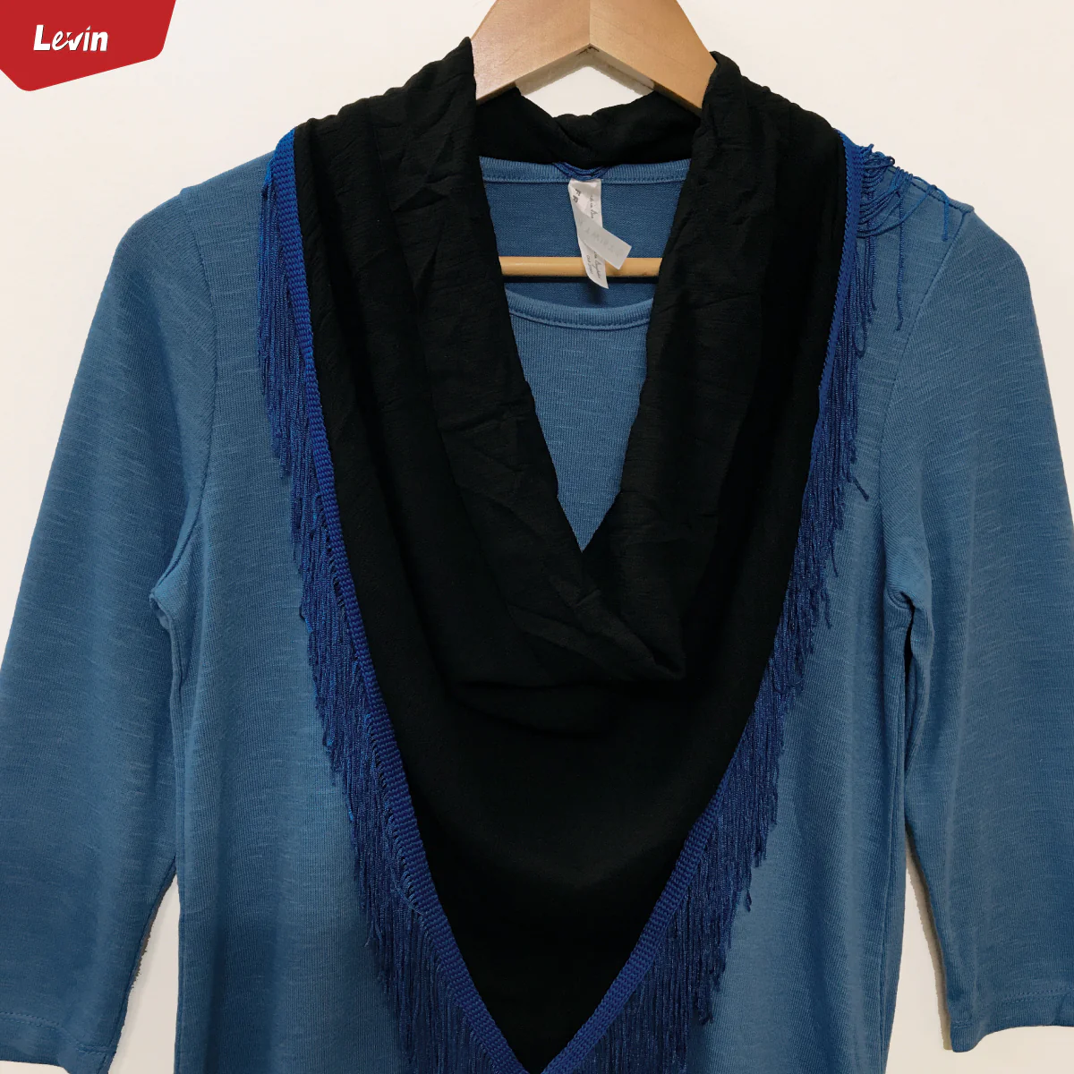 Women's Casual Cotton Long Sleeve Fringe Hem Solid T-Shirt - Image 4