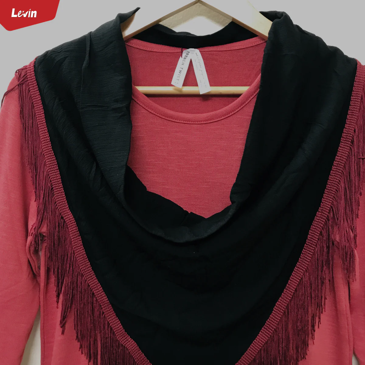 Women's Casual Cotton Long Sleeve Fringe Hem Solid T-Shirt - Image 9