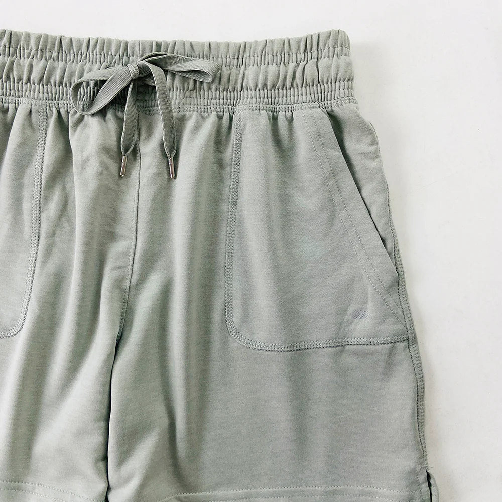 Womens Casual Drawstring Waistbelt Cotton Terry Shorts - Image 11