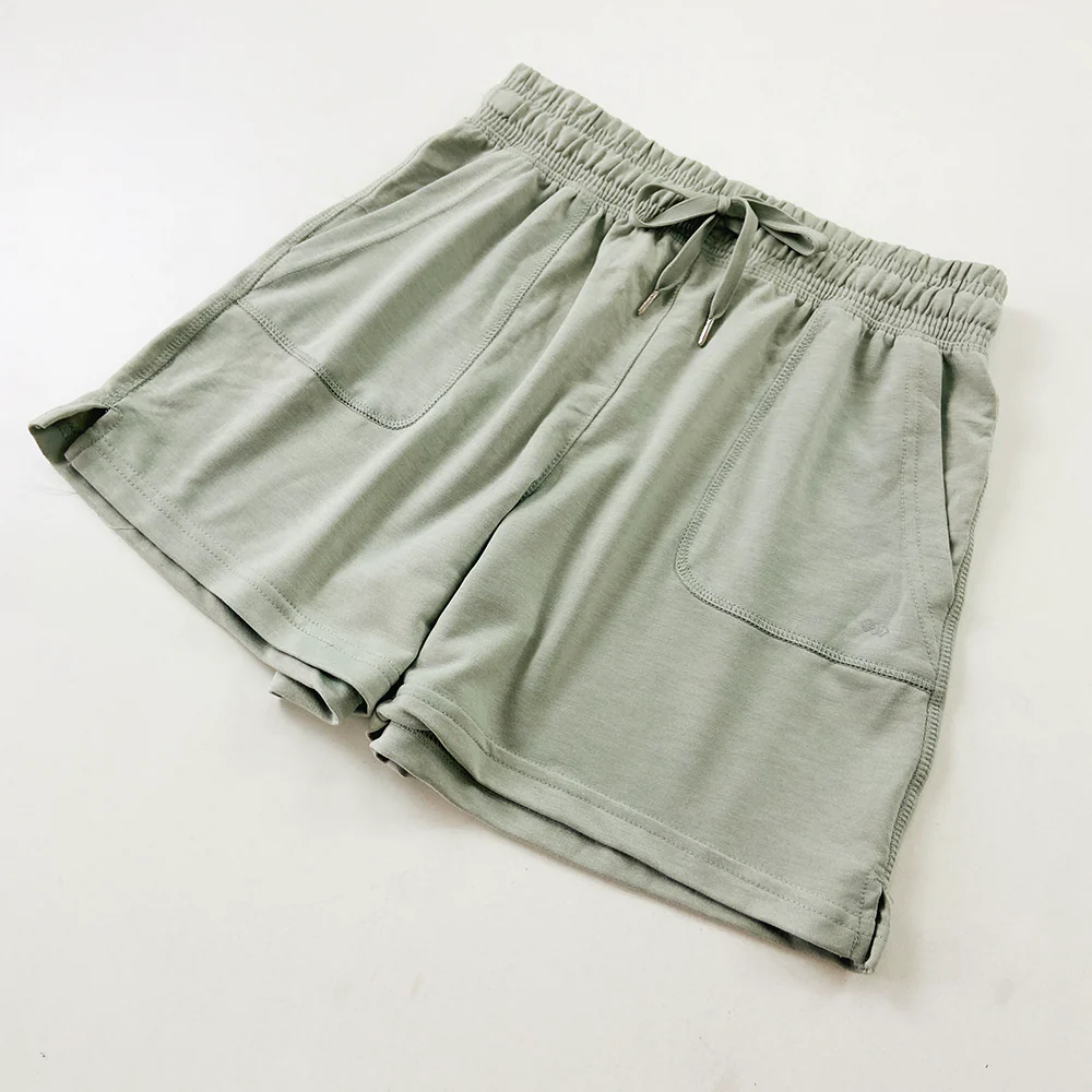 Womens Casual Drawstring Waistbelt Cotton Terry Shorts - Image 12