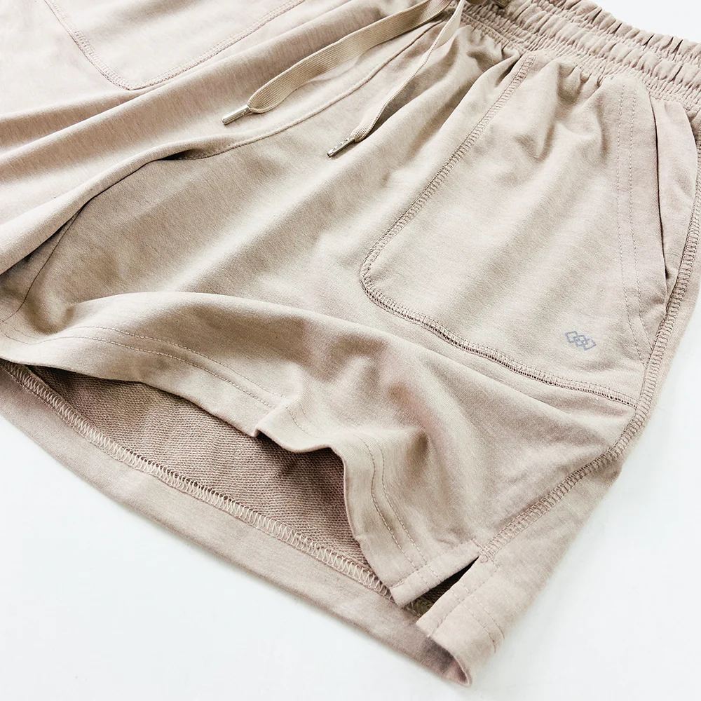 Womens Casual Drawstring Waistbelt Cotton Terry Shorts - Image 19