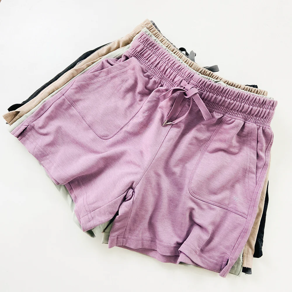 Womens Casual Drawstring Waistbelt Cotton Terry Shorts - Image 8