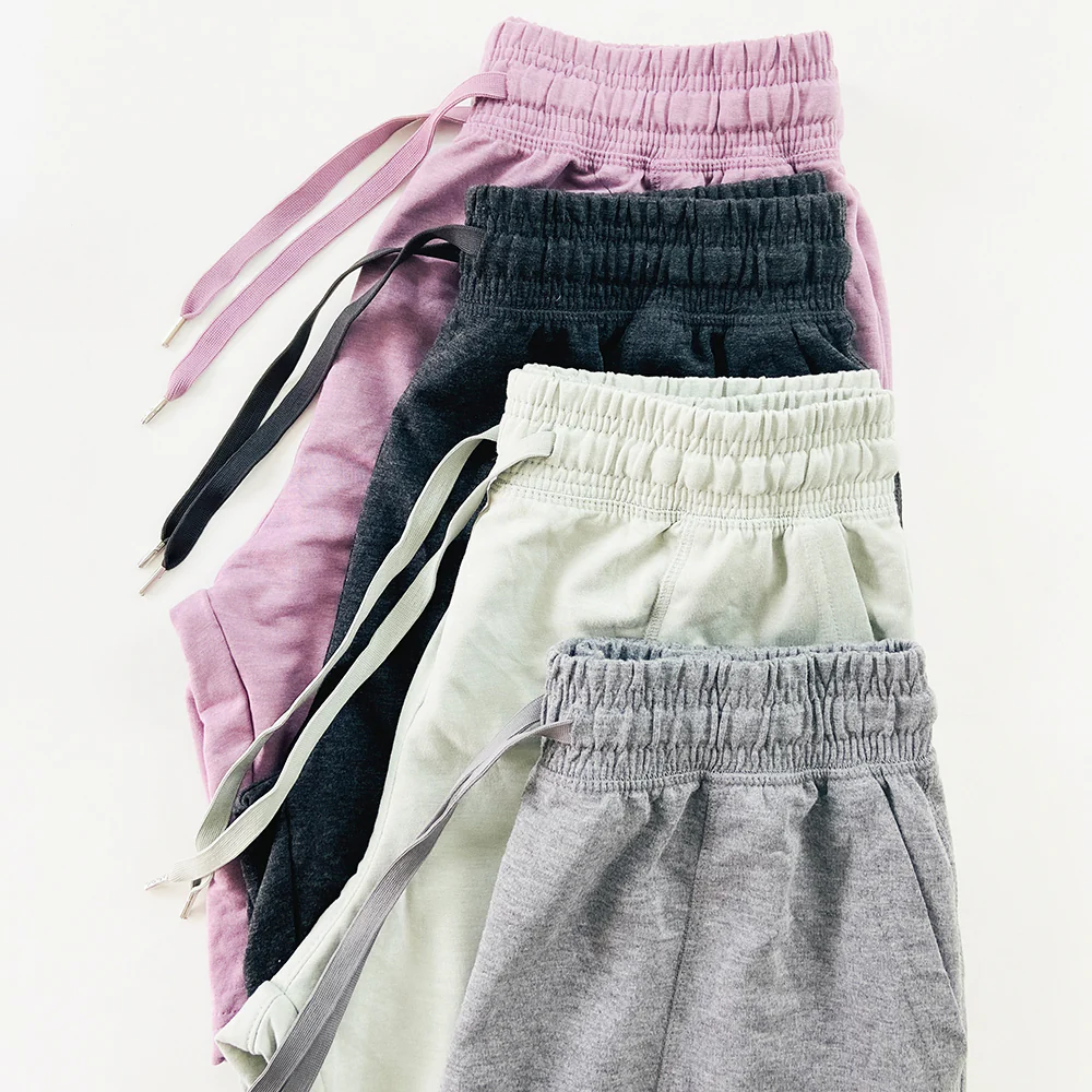 Womens Casual Drawstring Waistbelt Cotton Terry Shorts - Image 12