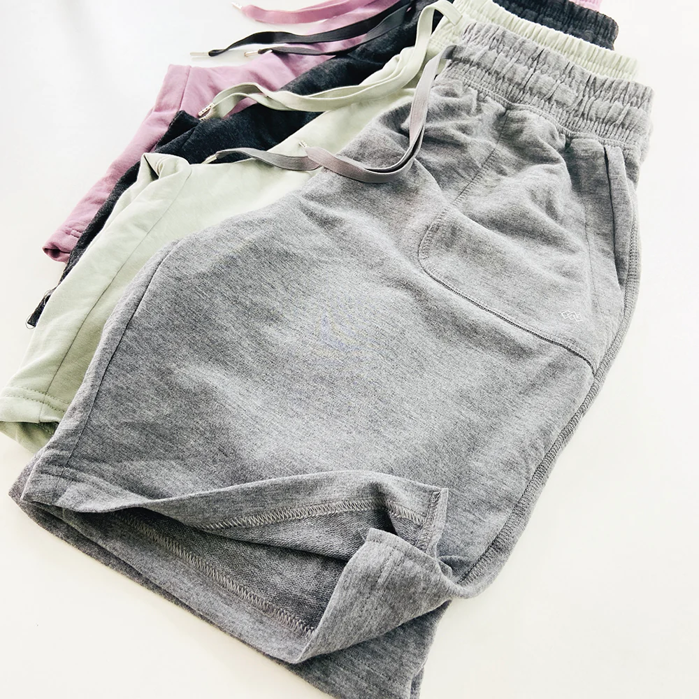 Womens Casual Drawstring Waistbelt Cotton Terry Shorts - Image 16