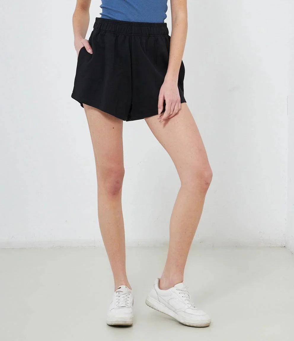 Womens Casual High-Waisted Cotton Terry Shorts - Image 11