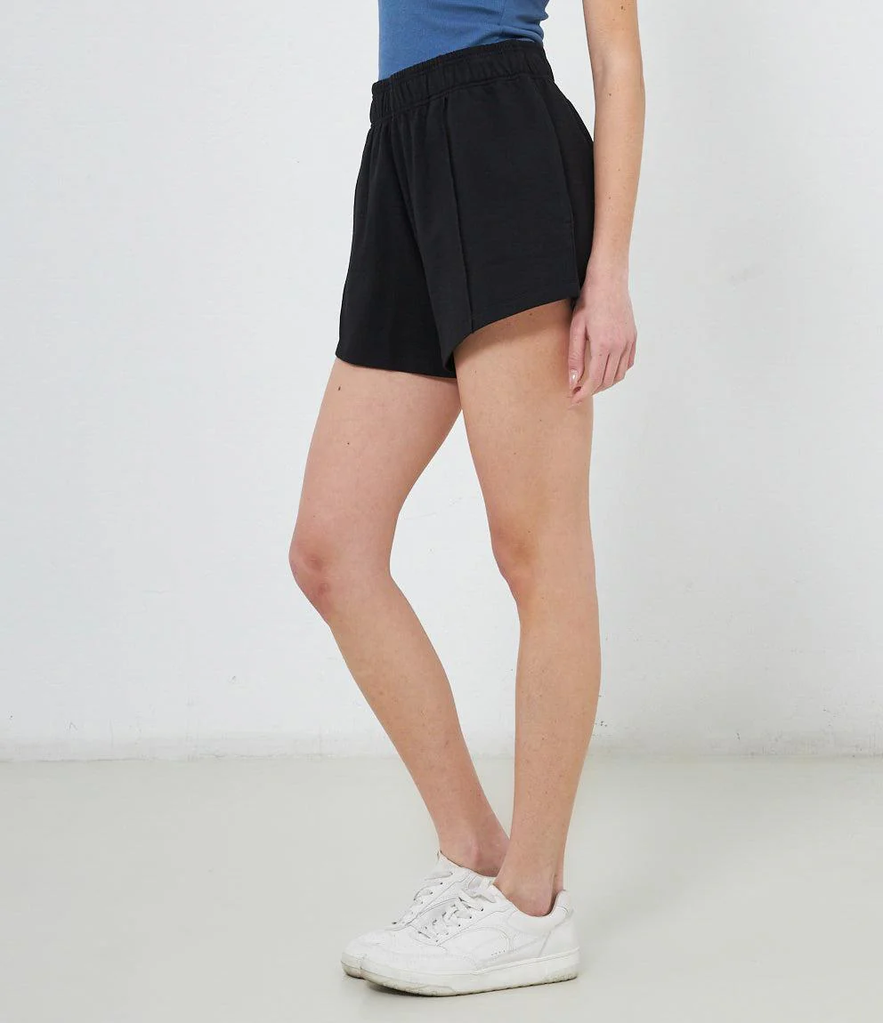 Womens Casual High-Waisted Cotton Terry Shorts - Image 12